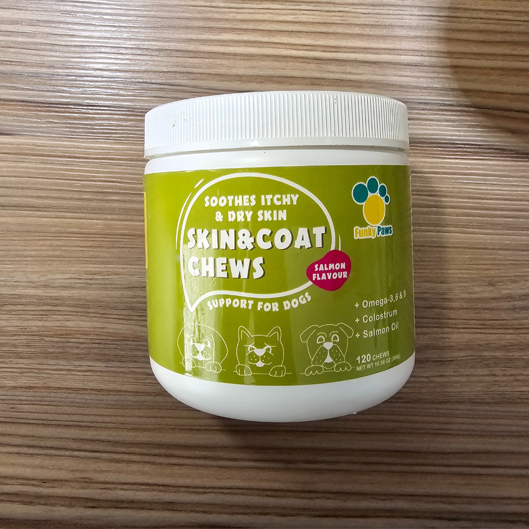 Skin & Coat Chews for Dogs | Shiny Coat Supplement UK | Funky Paws Co