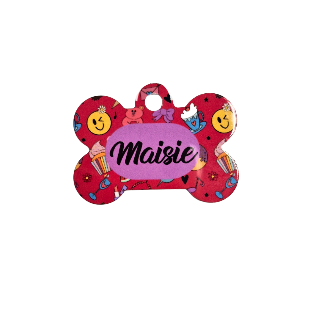 Sublimated Bone Dog Tag - Girls BFF's
