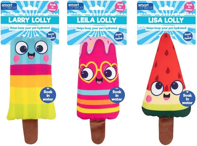 Smart Choice Hydrating Squeaky Plush Ice Lolly Dog Toy | Funky Paws Co