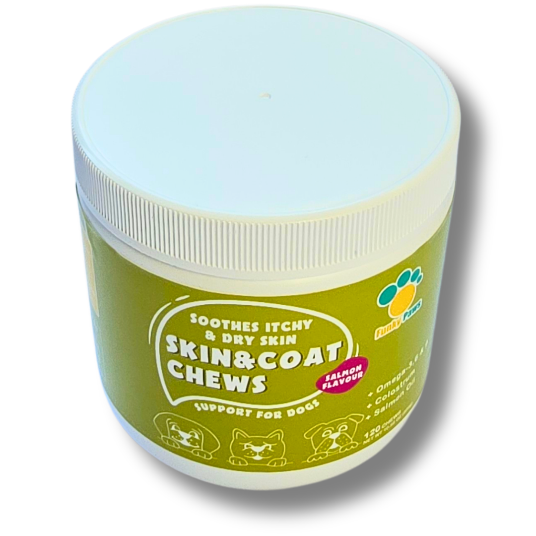 Skin & Coat Chews for Dogs | Shiny Coat Supplement UK | Funky Paws Co