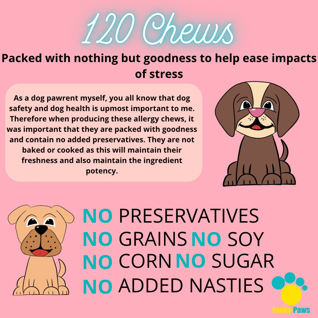 Allergy Chews for Dogs | Anti Itch, Immune Support & Seasonal Allergy Supplement | Funky Paws Co