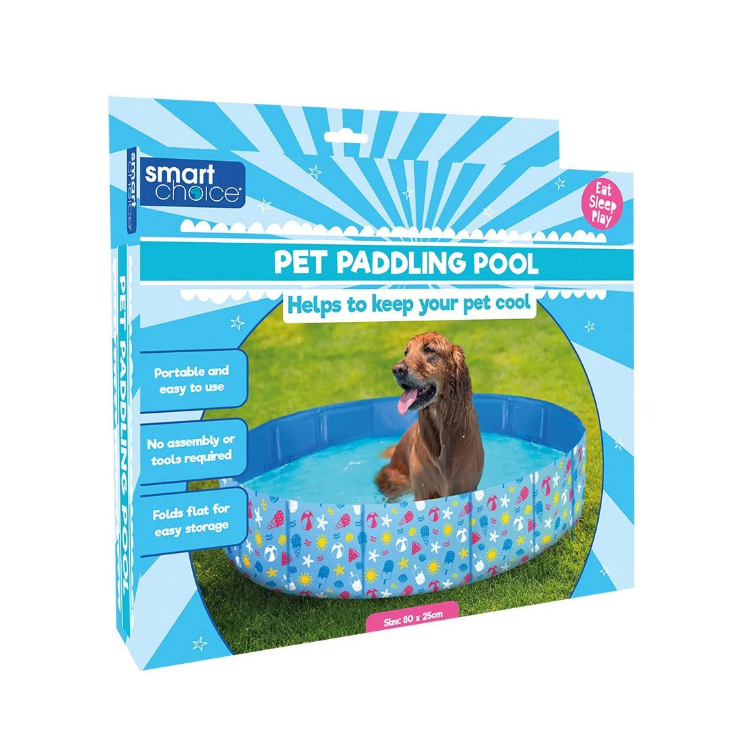 Smart Choice Foldable Pet Paddling Pool 80x25cm | Funky Paws Co