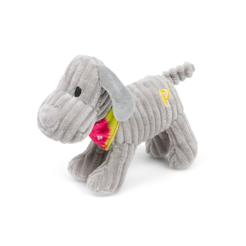 Little Petface Fun Freddi Cord Plush Dog Toy - lifestyle shot | Funky Paws Co