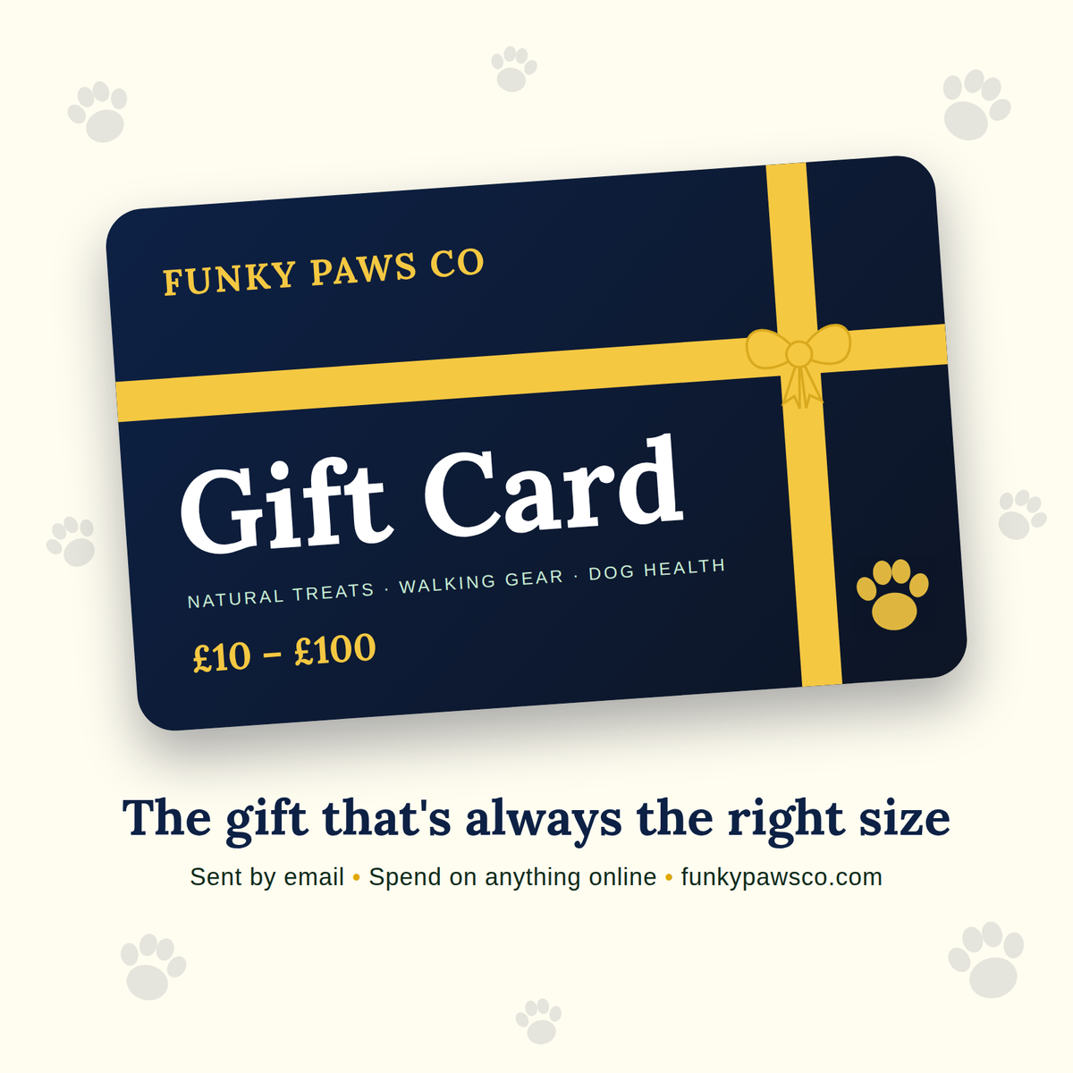 Funky Paws Co Gift Card | Gift for Dog Lovers UK