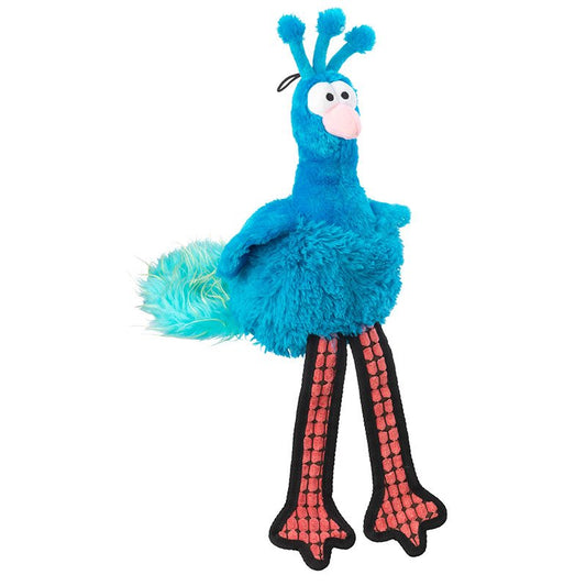 House Of Paws Peacock Fluffy Dog Toy
