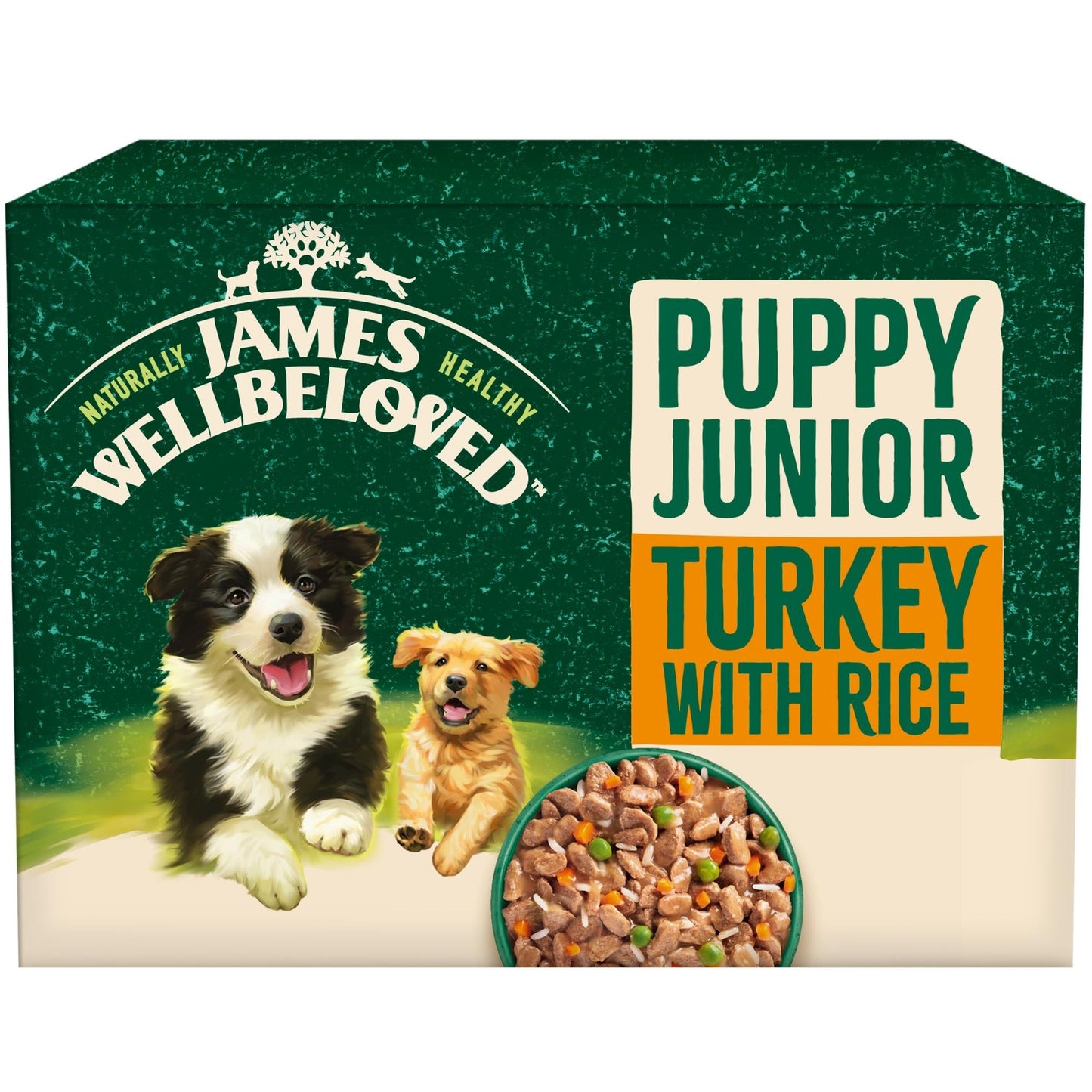 James Wellbeloved Puppy Turkey & Rice in gravy wet dog food pouches