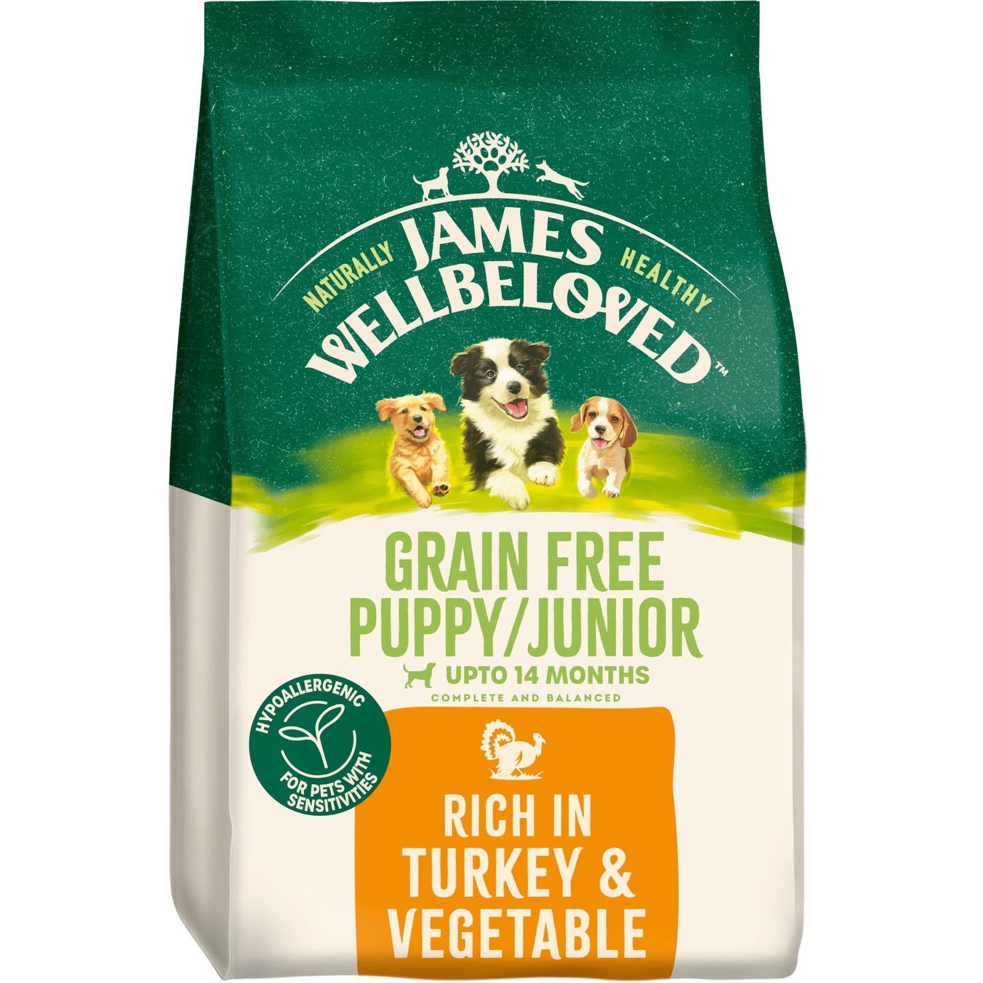 James Wellbeloved Puppy/Junior Turkey & Veg grain free dry dog food