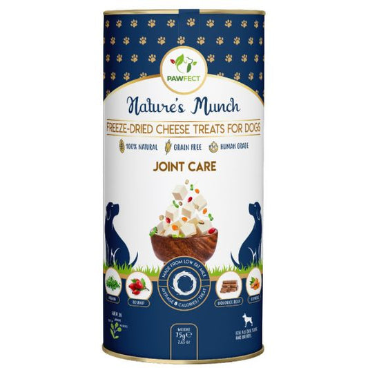 Pawfect Nature's Munch Freeze-Dried Joint Care Cheese treats for Dogs (75g/2.65oz)