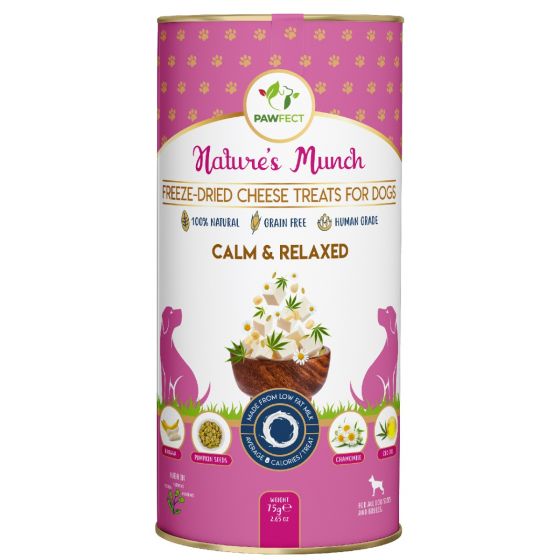 Pawfect Nature's Munch Freeze-Dried cheese Calming treats for Dogs(75g/2.65oz)