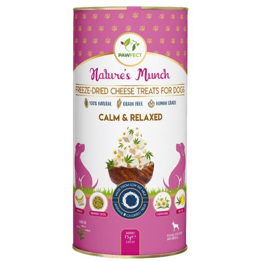 Pawfect Nature's Munch Freeze-Dried cheese Calming treats for Dogs(75g/2.65oz)
