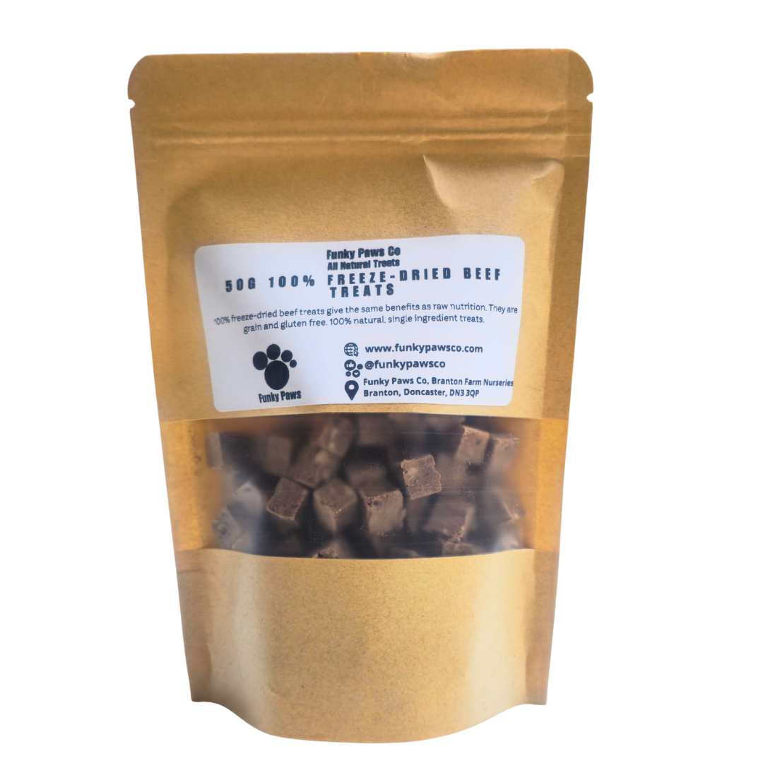 100% Natural Freeze-Dried Beef Treats – 50 g