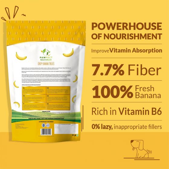 Pawfect Nature's Munch Freeze-Dried Crispy Banana Treats for Dogs (55g/1.94oz)