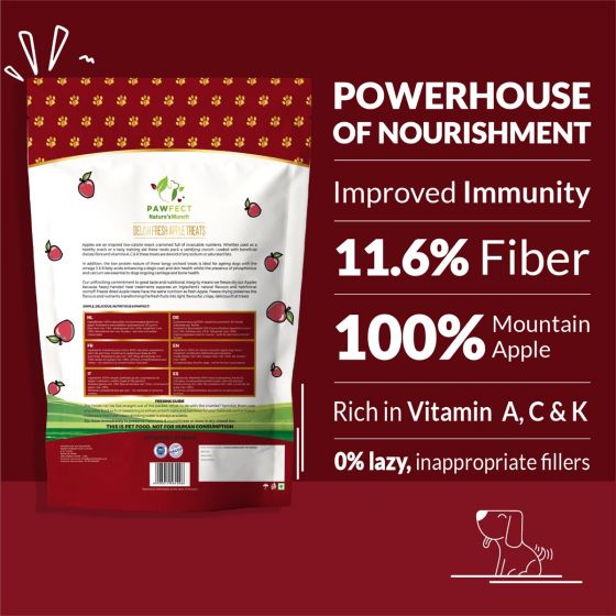 Pawfect Nature's Munch Freeze-Dried Delish Apple Treats for Dogs(40g/1.94oz)