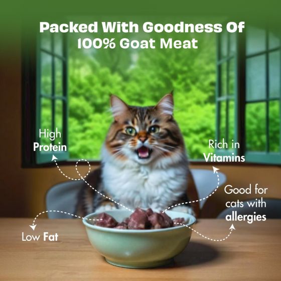 Pawfect Nature's Feast Freeze-Dried Goat Meat Treats for Cats - product detail | Funky Paws Co