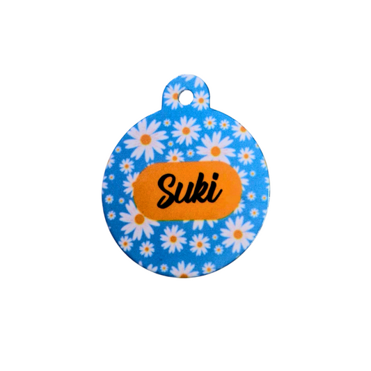 Sublimated Dog Tag - Cool Daisy