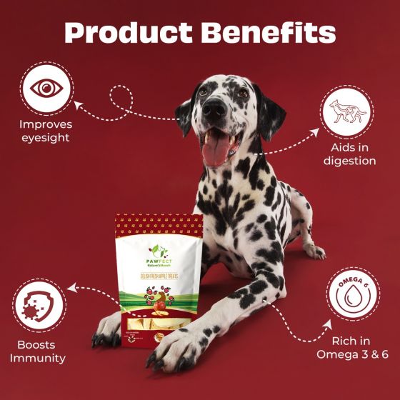 Pawfect Nature's Munch Freeze-Dried Delish Apple Treats for Dogs(40g/1.94oz)
