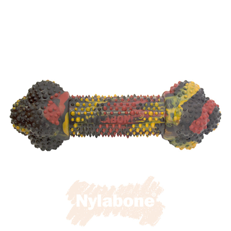 Nylabone Bacon with Cheese Strong Rubber Bone Medium alternate view