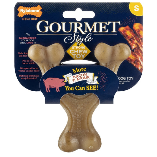 Nylabone Bacon MAX Strong Gourmet Wishbone Small