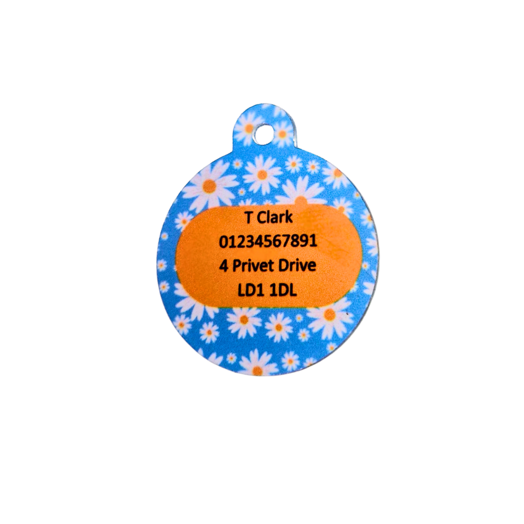 Sublimated Dog Tag - Cool Daisy