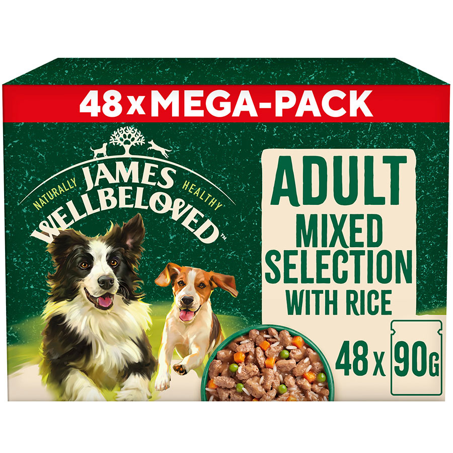 James Wellbeloved Adult Turkey, Lamb & Chicken in Gravy Wet Dog Food (48 x 90g)
