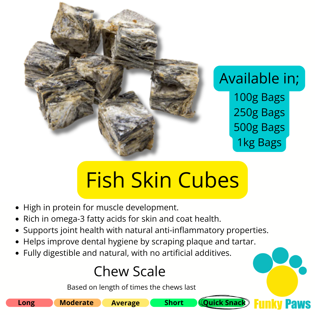 Fish Skin Cubes (1kg, 500g, 250g, 100g)