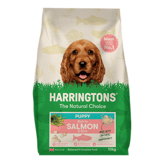 Harringtons Complete Puppy Salmon & Rice dry food - front of pack