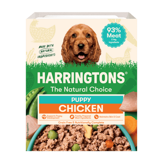 Harringtons grain-free Chicken with Potato & Vegetables wet puppy food tray