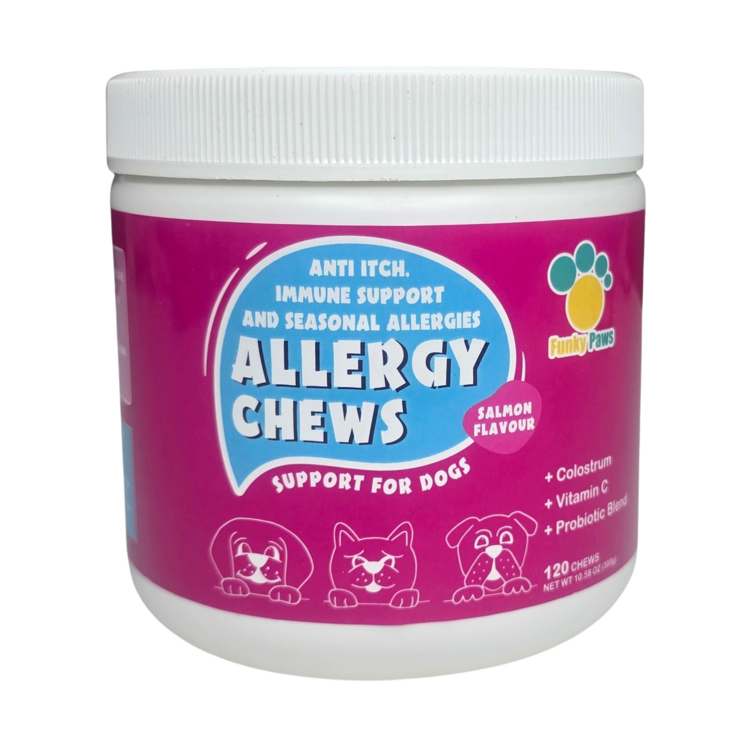 Allergy Chews for Dogs | Anti Itch, Immune Support & Seasonal Allergy Supplement | Funky Paws Co