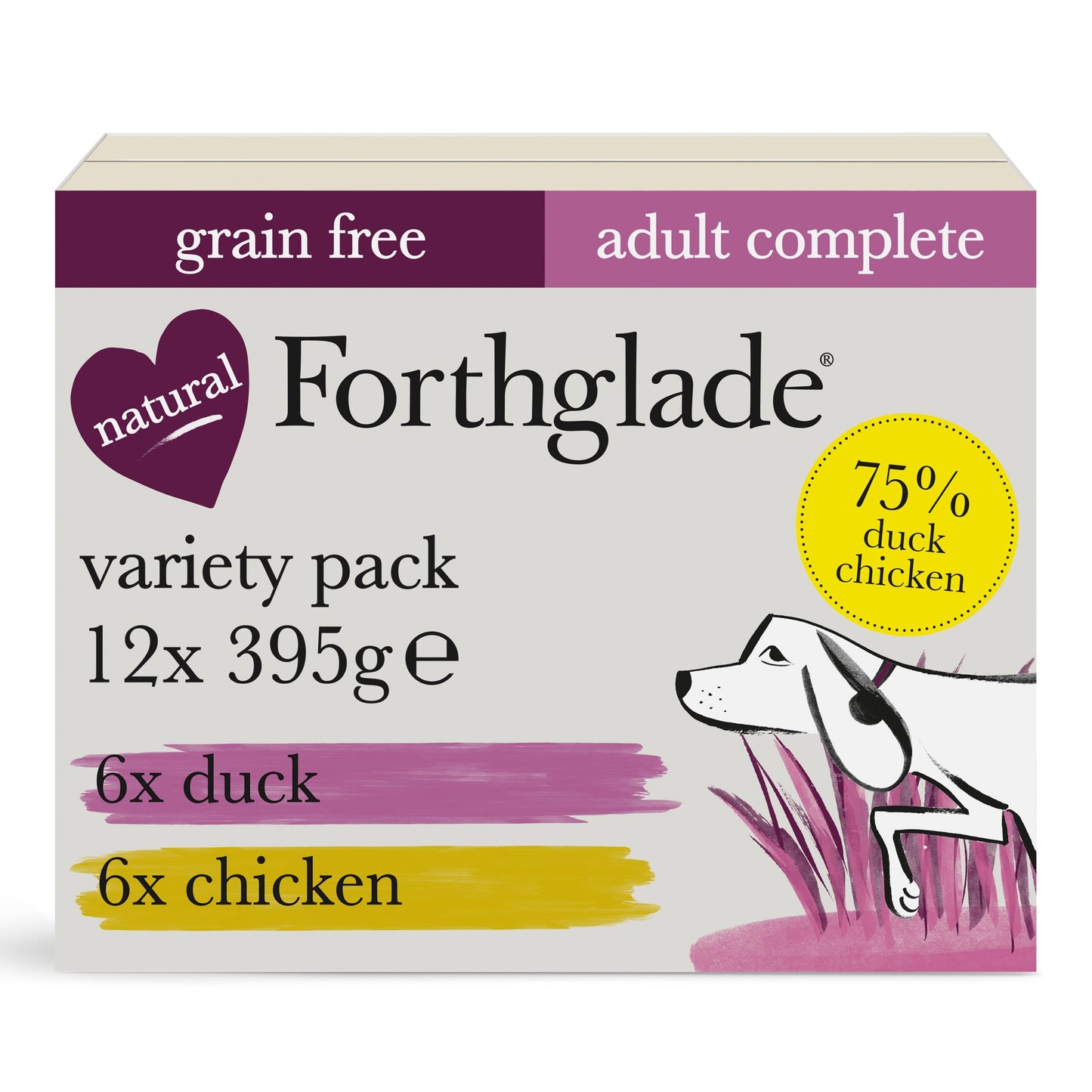 Forthglade Duck & Chicken grain-free wet dog food variety pack