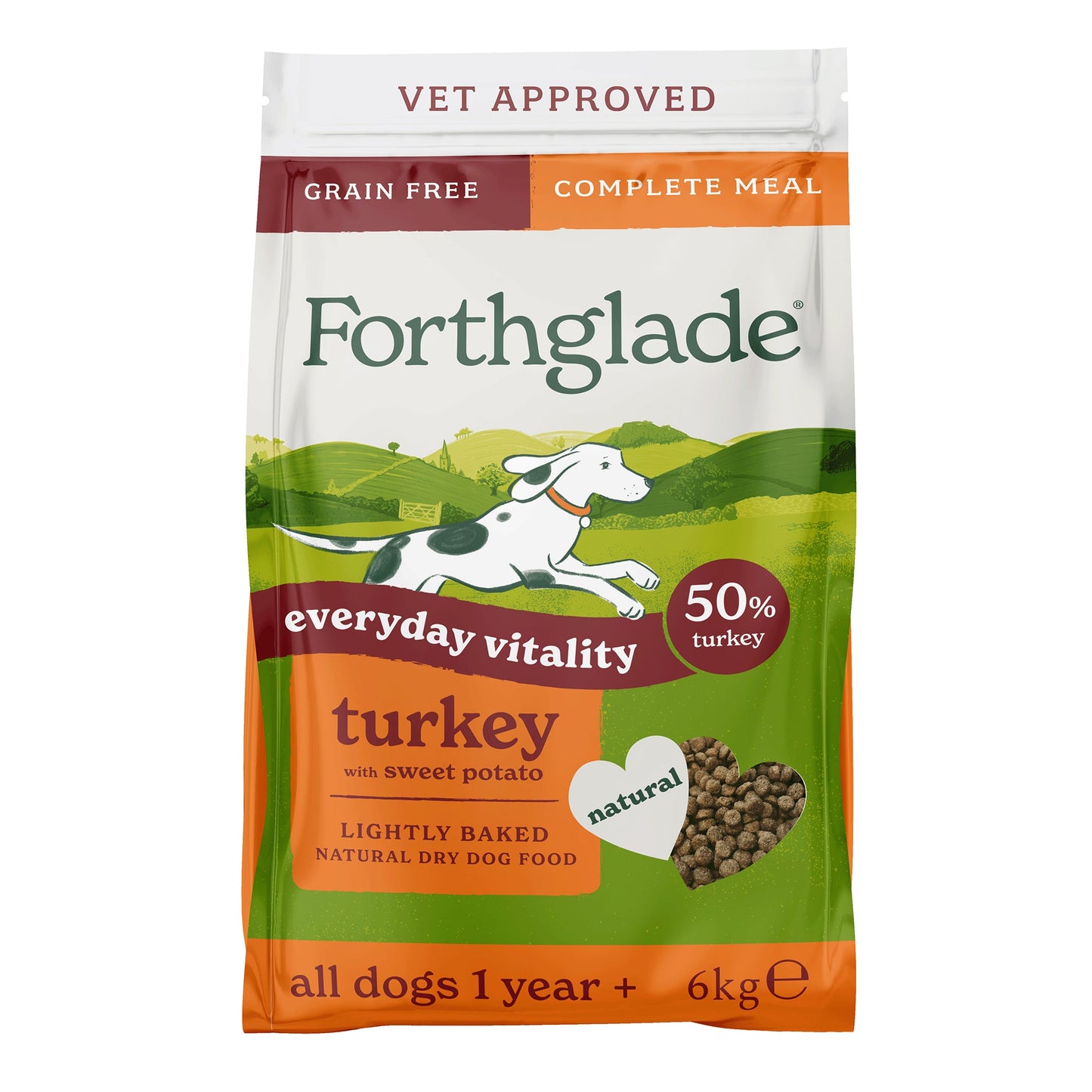 Forthglade Lightly Baked Turkey grain-free dry dog food