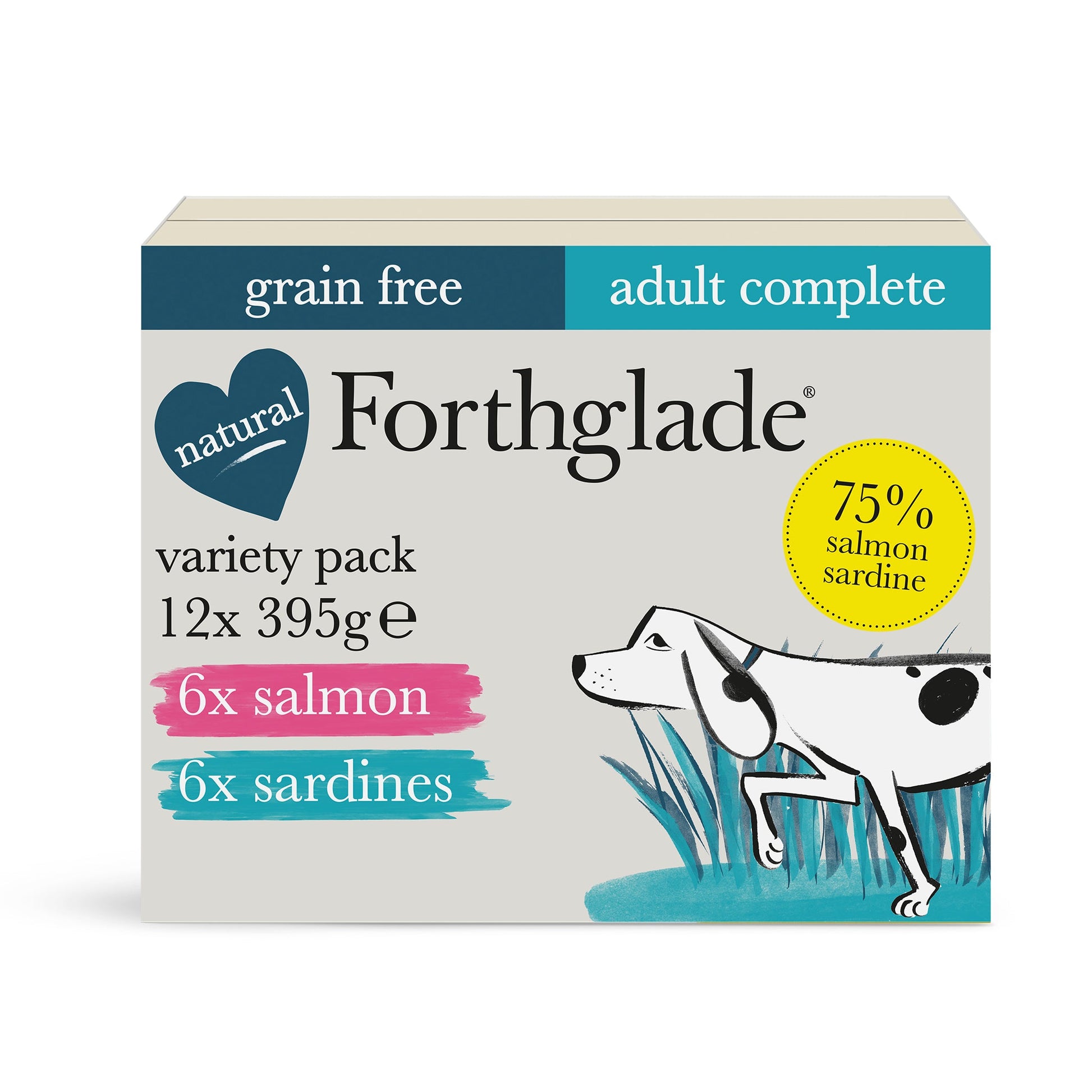 Forthglade Salmon & Sardines grain-free wet dog food variety pack