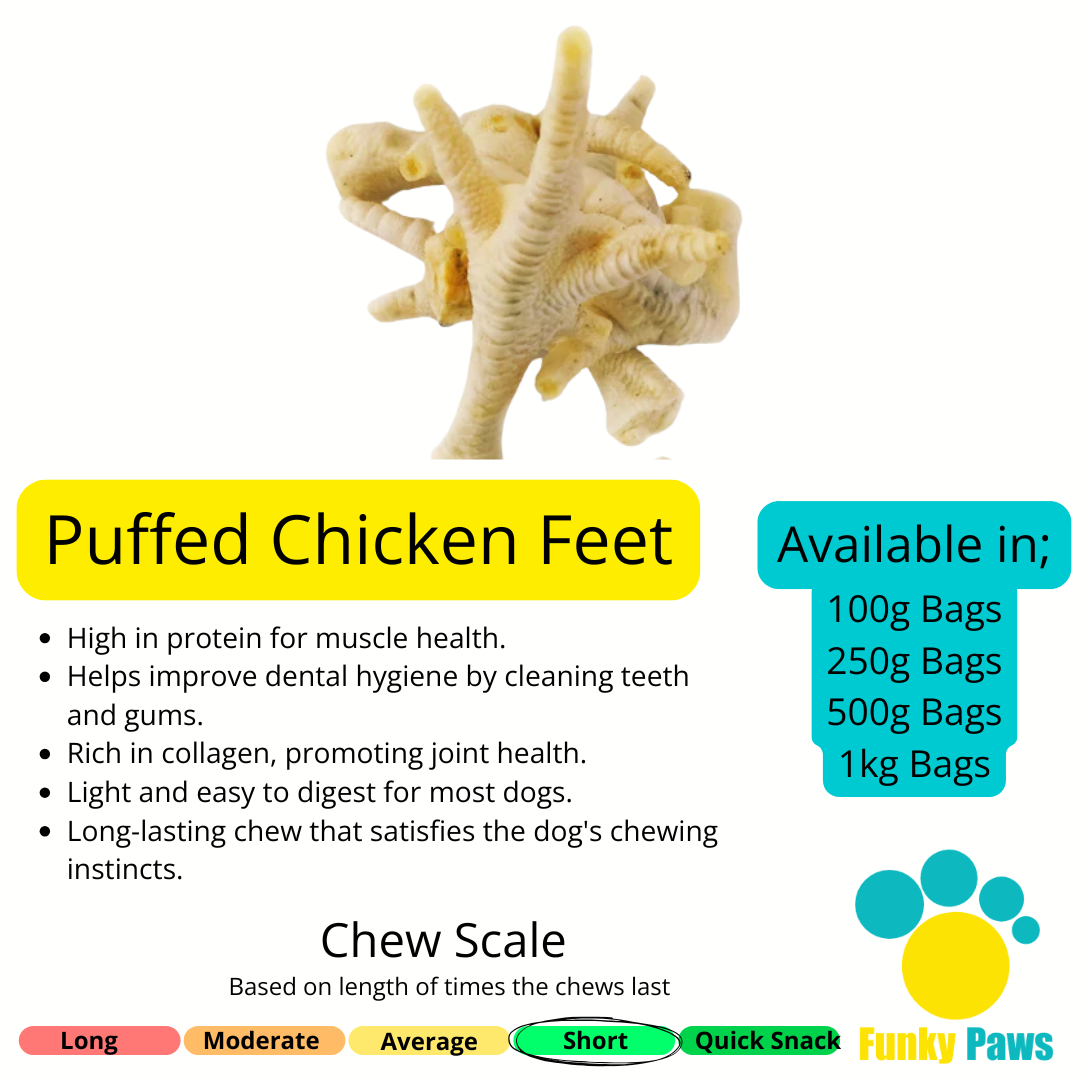 Puffed Chicken Feet (1kg, 500g, 250g, 100g)