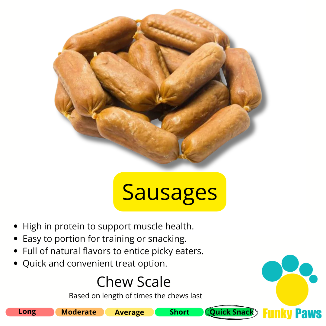 Gourmet natural sausage dog treats from the Best Seller Bundle