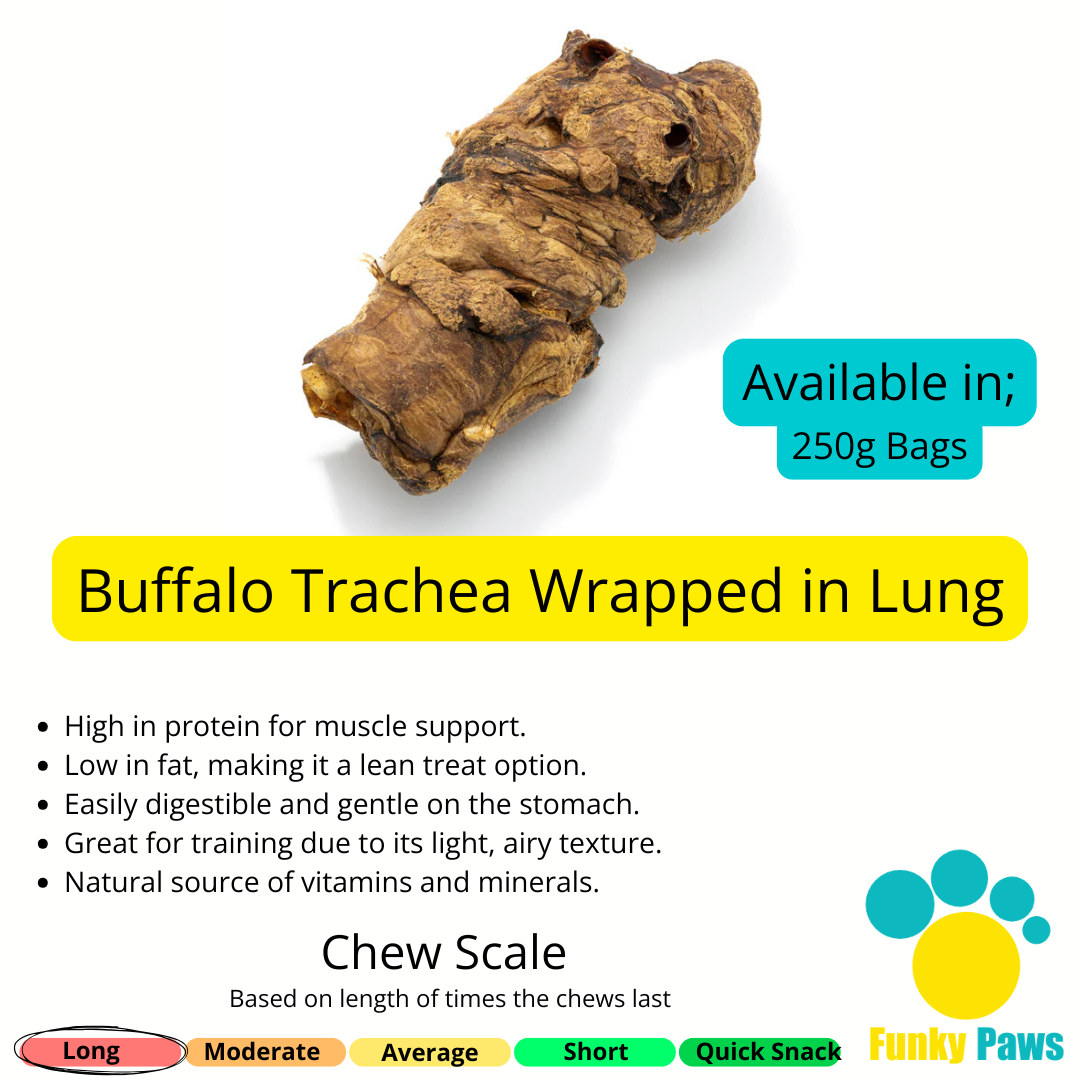 Buffalo Trachea Wrapped in Lung 250g