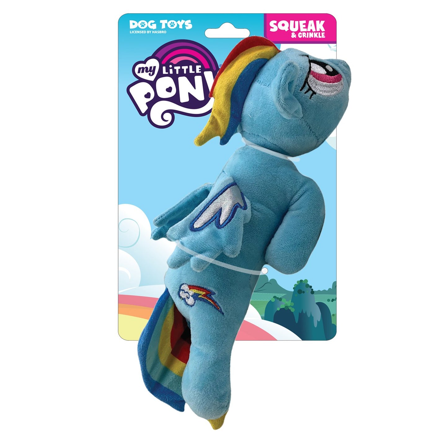 Hasbro Dog Toys Plush Squeaker My Little Pony Rainbow Dash 13in