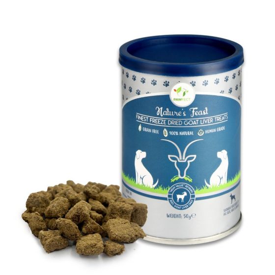 Pawfect Nature's Feast Freeze-Dried Goat Liver Treats (50g/1.76oz)