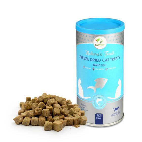 Pawfect Nature's Feast Freeze-Dried Fish Meat Treats for Cats | Funky Paws Co