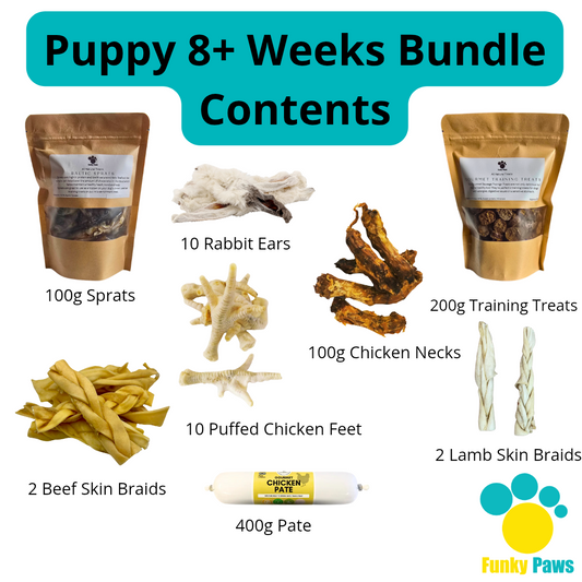 Puppy Bundle 8 Weeks+ | Natural Puppy Treats & Toy UK | Funky Paws Co