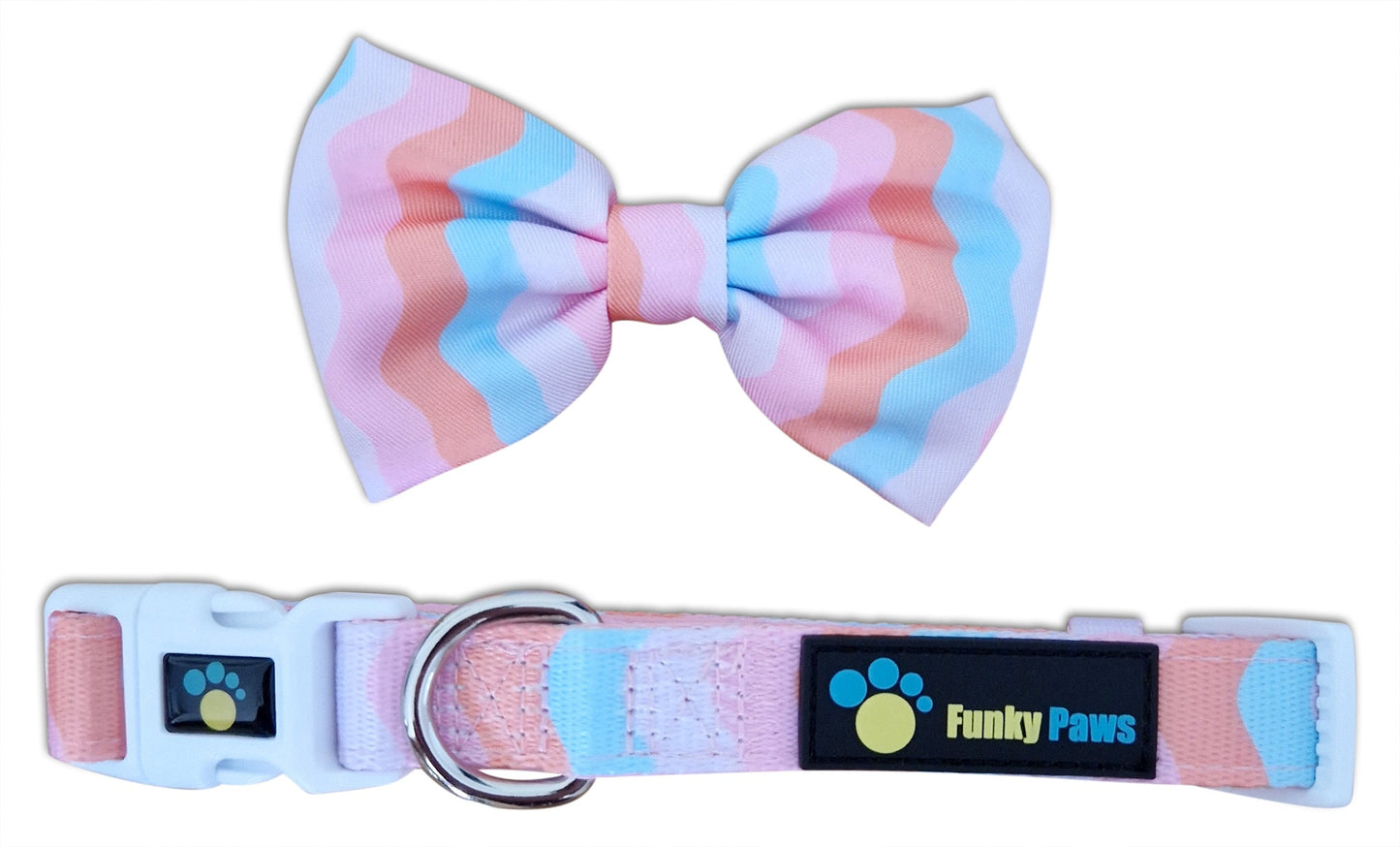 Collar & Bowtie - Funky Swirls